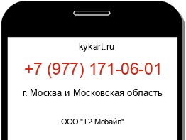 Информация о номере телефона +7 (977) 171-06-01: регион, оператор