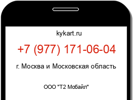 Информация о номере телефона +7 (977) 171-06-04: регион, оператор