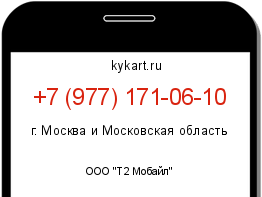 Информация о номере телефона +7 (977) 171-06-10: регион, оператор