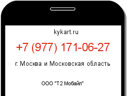 Информация о номере телефона +7 (977) 171-06-27: регион, оператор
