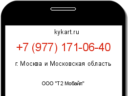 Информация о номере телефона +7 (977) 171-06-40: регион, оператор