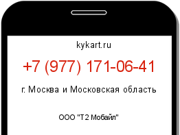 Информация о номере телефона +7 (977) 171-06-41: регион, оператор