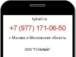 Информация о номере телефона +7 (977) 171-06-50: регион, оператор