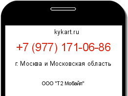 Информация о номере телефона +7 (977) 171-06-86: регион, оператор
