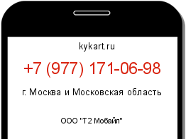 Информация о номере телефона +7 (977) 171-06-98: регион, оператор