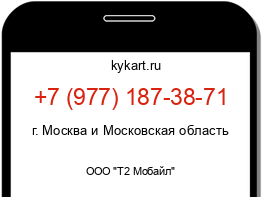 Информация о номере телефона +7 (977) 187-38-71: регион, оператор