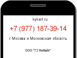 Информация о номере телефона +7 (977) 187-39-14: регион, оператор