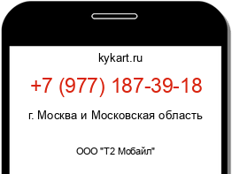 Информация о номере телефона +7 (977) 187-39-18: регион, оператор