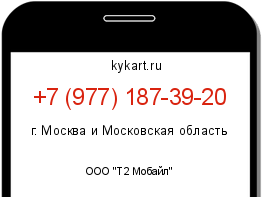 Информация о номере телефона +7 (977) 187-39-20: регион, оператор