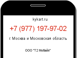 Информация о номере телефона +7 (977) 197-97-02: регион, оператор