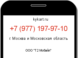 Информация о номере телефона +7 (977) 197-97-10: регион, оператор
