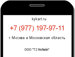 Информация о номере телефона +7 (977) 197-97-11: регион, оператор