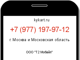Информация о номере телефона +7 (977) 197-97-12: регион, оператор