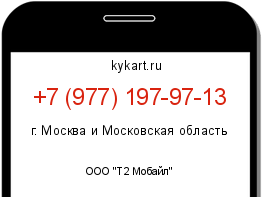 Информация о номере телефона +7 (977) 197-97-13: регион, оператор