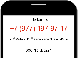 Информация о номере телефона +7 (977) 197-97-17: регион, оператор