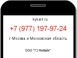 Информация о номере телефона +7 (977) 197-97-24: регион, оператор