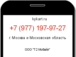 Информация о номере телефона +7 (977) 197-97-27: регион, оператор
