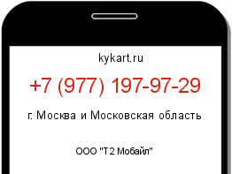 Информация о номере телефона +7 (977) 197-97-29: регион, оператор