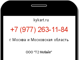 Информация о номере телефона +7 (977) 263-11-84: регион, оператор