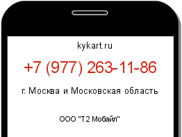 Информация о номере телефона +7 (977) 263-11-86: регион, оператор