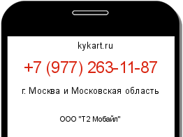 Информация о номере телефона +7 (977) 263-11-87: регион, оператор