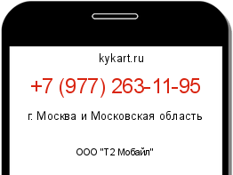Информация о номере телефона +7 (977) 263-11-95: регион, оператор