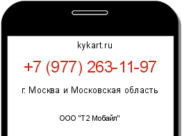 Информация о номере телефона +7 (977) 263-11-97: регион, оператор