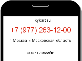 Информация о номере телефона +7 (977) 263-12-00: регион, оператор