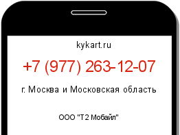 Информация о номере телефона +7 (977) 263-12-07: регион, оператор