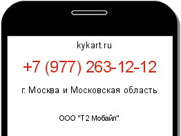 Информация о номере телефона +7 (977) 263-12-12: регион, оператор