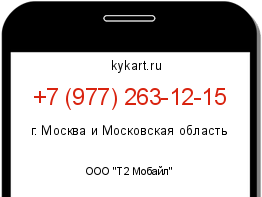 Информация о номере телефона +7 (977) 263-12-15: регион, оператор