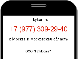 Информация о номере телефона +7 (977) 309-29-40: регион, оператор