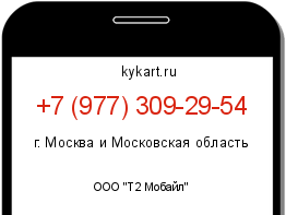 Информация о номере телефона +7 (977) 309-29-54: регион, оператор