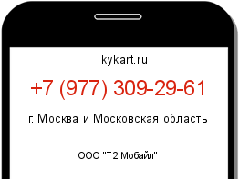 Информация о номере телефона +7 (977) 309-29-61: регион, оператор