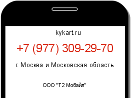Информация о номере телефона +7 (977) 309-29-70: регион, оператор