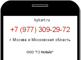 Информация о номере телефона +7 (977) 309-29-72: регион, оператор