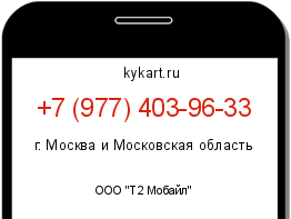 Информация о номере телефона +7 (977) 403-96-33: регион, оператор