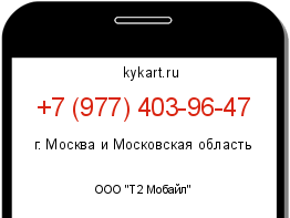 Информация о номере телефона +7 (977) 403-96-47: регион, оператор