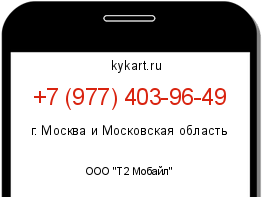Информация о номере телефона +7 (977) 403-96-49: регион, оператор
