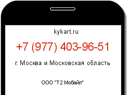 Информация о номере телефона +7 (977) 403-96-51: регион, оператор