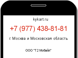 Информация о номере телефона +7 (977) 438-81-81: регион, оператор