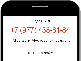 Информация о номере телефона +7 (977) 438-81-84: регион, оператор