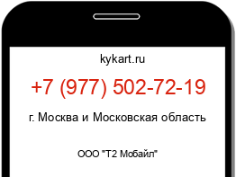 Информация о номере телефона +7 (977) 502-72-19: регион, оператор