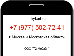 Информация о номере телефона +7 (977) 502-72-41: регион, оператор