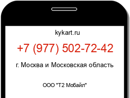 Информация о номере телефона +7 (977) 502-72-42: регион, оператор