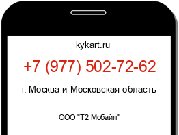 Информация о номере телефона +7 (977) 502-72-62: регион, оператор