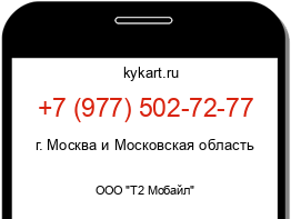 Информация о номере телефона +7 (977) 502-72-77: регион, оператор