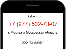 Информация о номере телефона +7 (977) 502-73-07: регион, оператор