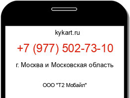 Информация о номере телефона +7 (977) 502-73-10: регион, оператор