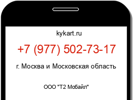 Информация о номере телефона +7 (977) 502-73-17: регион, оператор